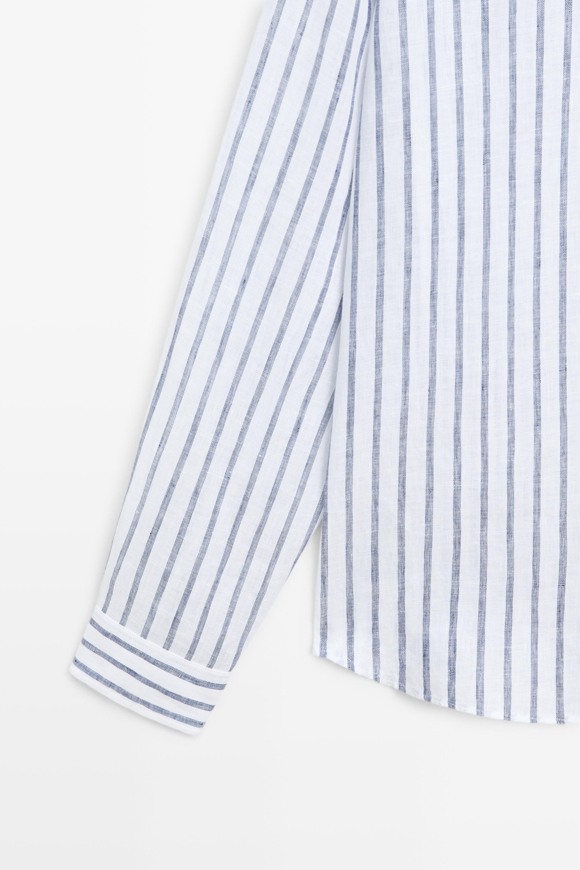 Chemise rayée 100 % lin